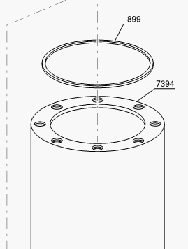 Parts drawing #899 is steam boiler oem gasket